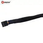 1 шт. 4-контактный кабель для вентилятора ШИМ от 1 до 234, разделитель путей, черный рукав, 27 см, Удлинительный кабель, соединитель, удлинительные кабели ШИМ