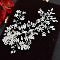 a338 luxury rhinestone wedding hairpin for bridal jewelry wedding hair clip women tiara bride headpiece crystal hair ornament