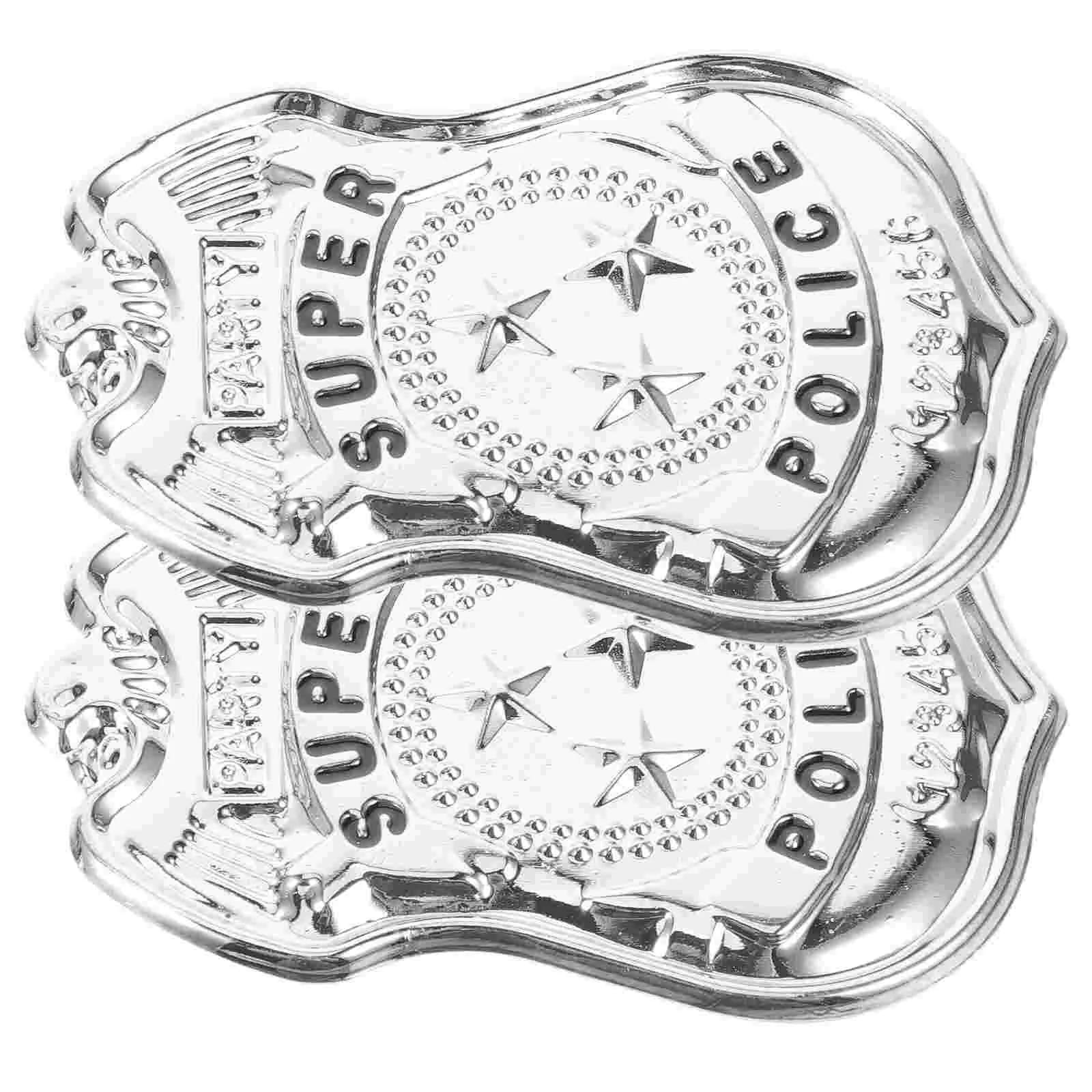 

2Pcs Halloween Cosplay Badge Pin Cosplay Police Badge Pin Lifelike Police Badge Brooch Cosplay Prop