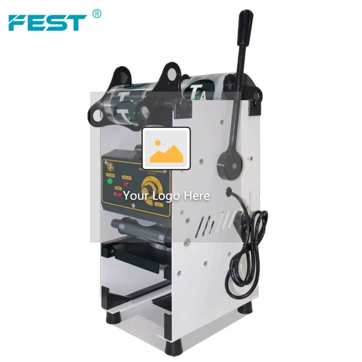 

FEST CE manual Wholesale Manual Plastic PP Boba Cup Sealer Commercial Electric Semi Auto Milk Water Bubble Tea Sealing Equipment