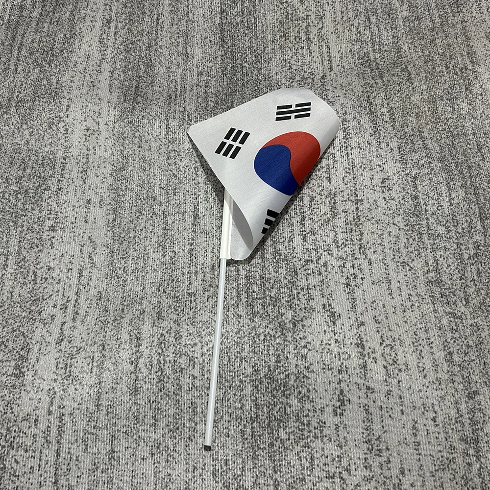 Южная Корея ручной размахивающий флаг 14x21 см 50 шт. 100 полиэстер баннер для