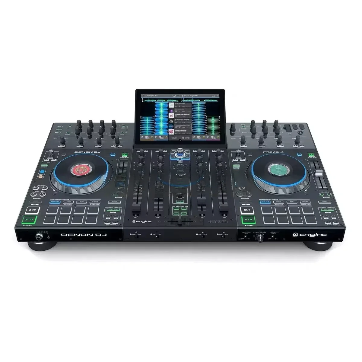 Новый 4-дельный автономный DJ-контроллер Denon Prime 4 с сенсорным экраном 10 дюймов