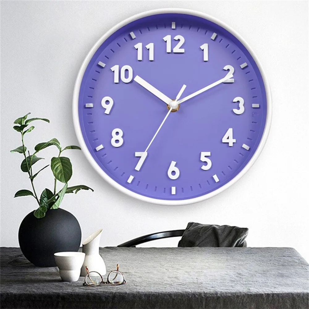 

Nordic Wall Clock 8 Inch Dinning Restaurant Cafe Decorative Wall Clock Clear Face Silent Non-Ticking Living Room Decoration