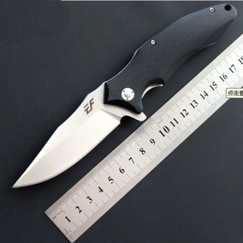 

New Folding Knife D2 Steel+ G10 Handle Blade Sheath Ball Bearing Knife Outdoor Carry High Hardness EDC Tool