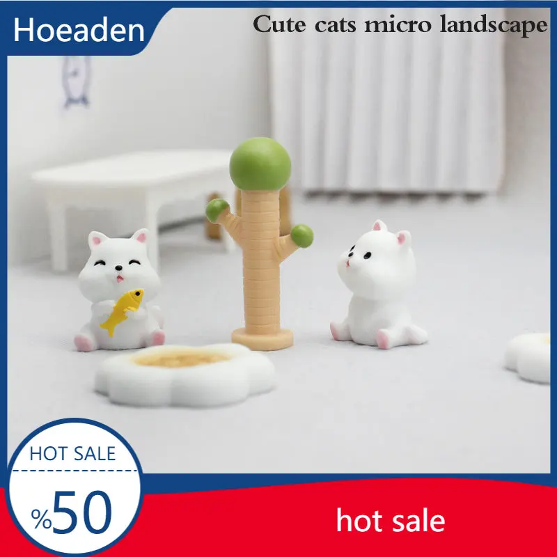 

Miniature Cat Figurine Model Fairy Micro Landscape Garden Decoration Kids Toy DIY Gardening Ornaments