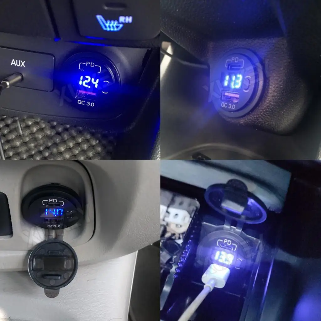 Автомобильное зарядное устройство PD Type-C USB-зарядное для автомобиля фургона
