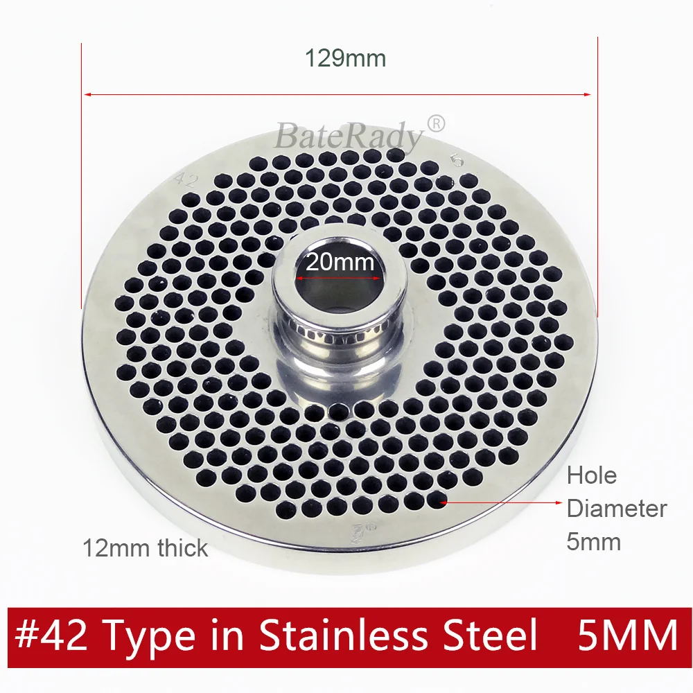 Электрическая Мясорубка с отверстием нержавеющая сталь 42 # | Инструменты