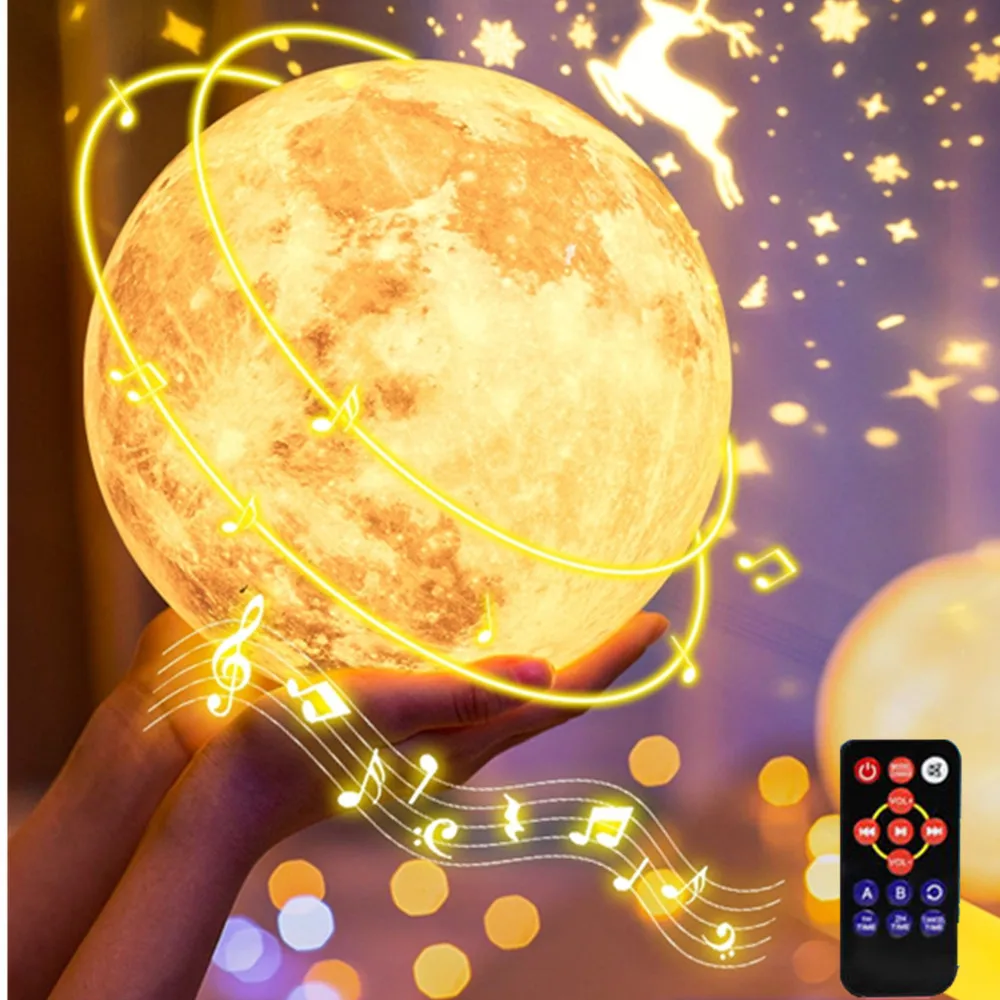 

Ночной светильник Galaxy Star с музыкальным динамиком, 12 шт., вращающийся на 360 ° проектор для детей, подарки, декор для спальни