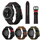 Ремешок кожаный для часов Samsung Watch 44 Classic 42 мм 46 мм, браслет для Active2 40 44 мм Amazfit Bip GTR 47 мм GT2E S3, 22 мм 20 мм
