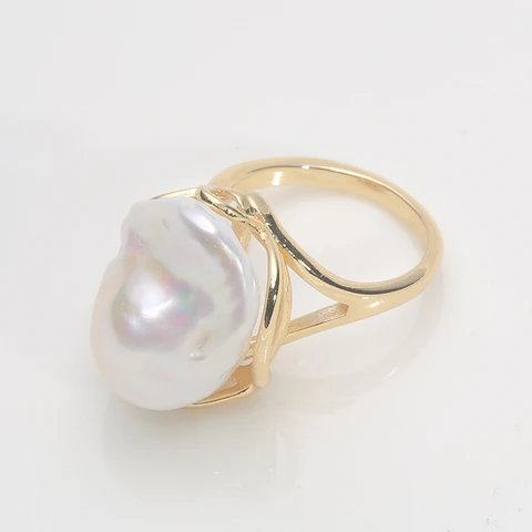 Серебряное кольцо с жемчугом Jane Jewelry