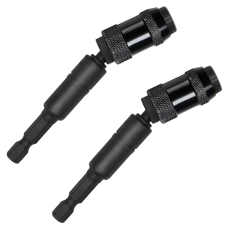 

2 Pack Pivoting Bit Tip Holder, Magnetic Screw Drill Tip 1/4Inch Hex Shank, Quick Change Locking Bit Holder