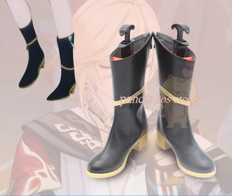 

Anime Genshin Impact Kaveh Cosplay Shoes Comic Anime Game Cos Long Boots Cosplay Costume Prop Shoes for Con Halloween Party