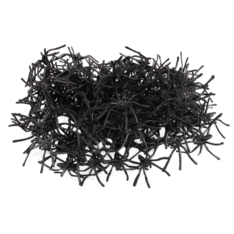 

100 Pcs Plastic Fake Spider Practical Jokes Props Realistic Spider For Prank Halloween Party Decoration