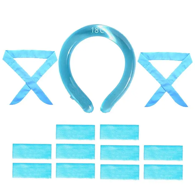 

Cooling Neck Wraps For Men 10 Pcs Cooling Patch And 2 Pcs Cooling Bandana Set For Summer Reusable Wearable 10 Pcs Cooling Patch