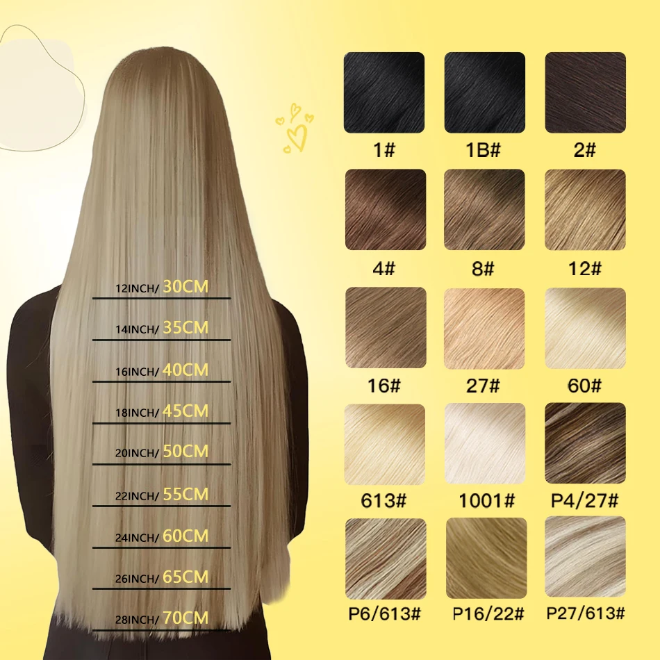 Фото Yelo шелковистые прямые волосы, 100% наращивание человеческих волос Remy, 50-100 г, пучки с полным плетением головы, натуральный черный/блонд для женщин №5