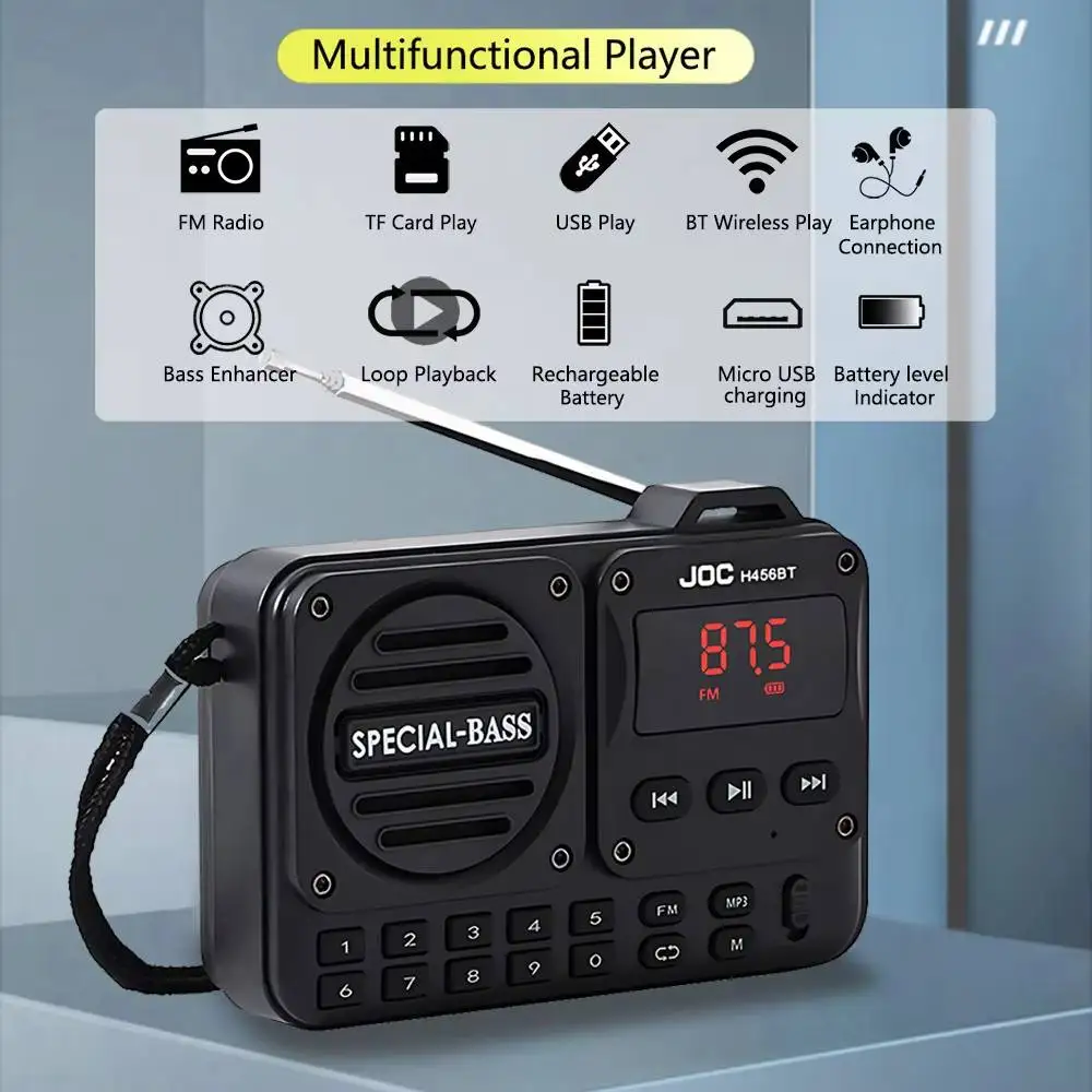 Портативное FM-радио перезаряжаемые bluetooth-колонки с FM-радио-приемником