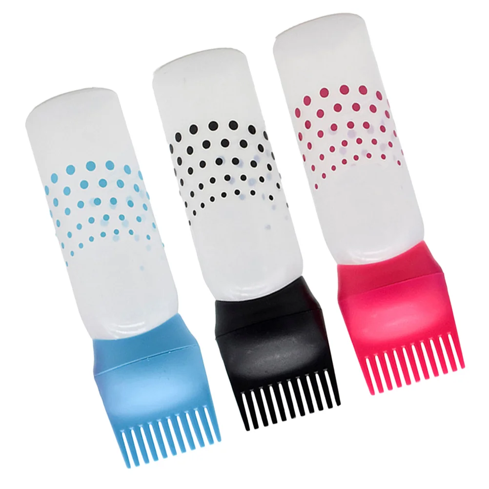 

Bottle Hair Applicator Dye Comb Color Root Brush Salon Oil Coloring Container Barber Dispensing Scalp Care Shampoo Refillable