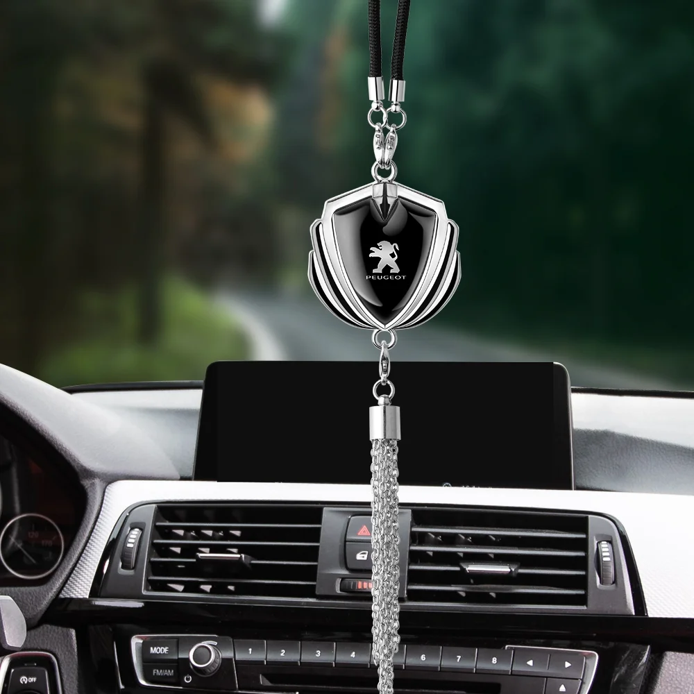 

Shield Car Pendant Ornament Rear View Mirror For peugeot 308 307 206 208 207 5008 508 Boys Gifts Interior Decoration Accessories