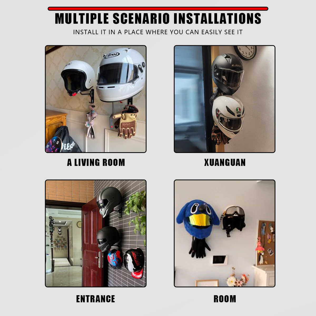 Стеллаж для шлема или мотоцикла 180 °