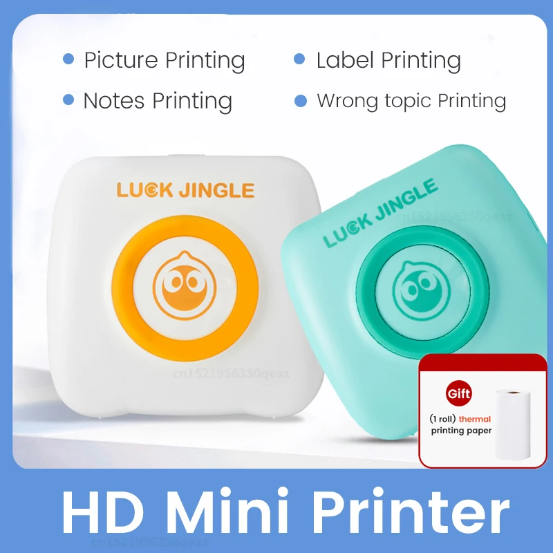 

Portable Mini Label Printer Photo Thermal Adhesive Labels Printers Inkless Bluetooth Pocket Mini Printer Stickers Maker 57MM