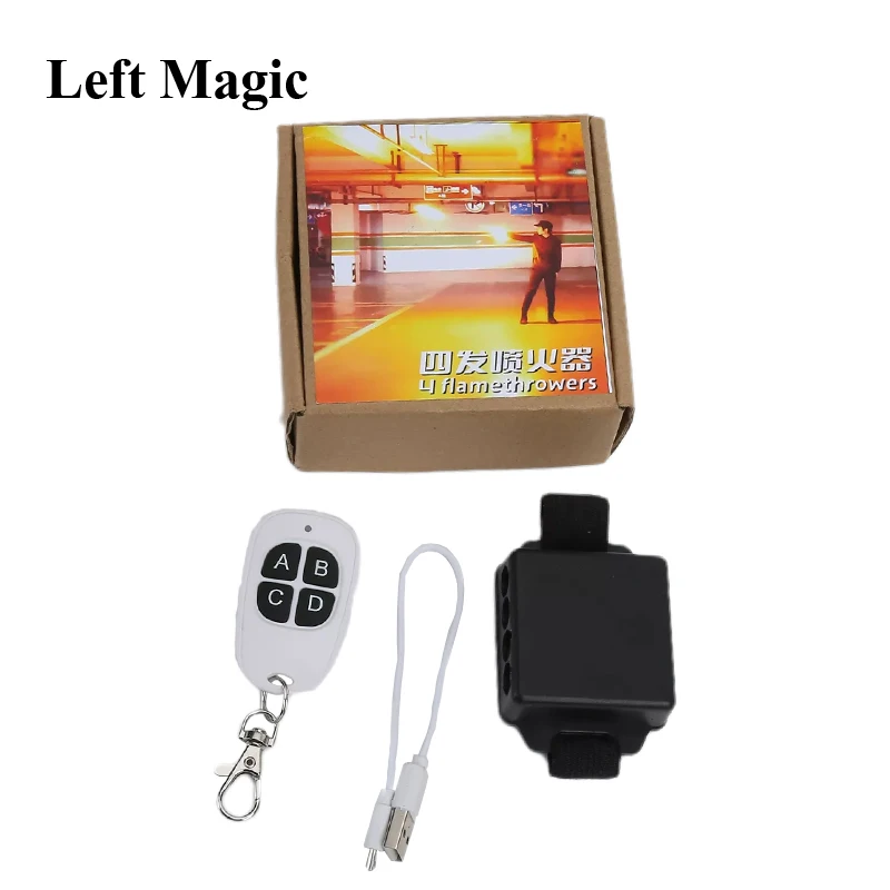 4 Flamethrowers Magic Tricks Fireballs Appearing From Empty Hand Magia Magician Stage Show Illusions Gimmicks Mentalism Props