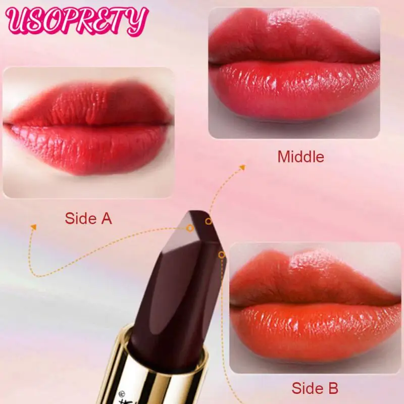 

Color Rendering Lipsticks Pen Safe One Tricolor Lip Gloss Womens Make Up Waterproof Lipstick Hydrating Makeup Set Portable Size