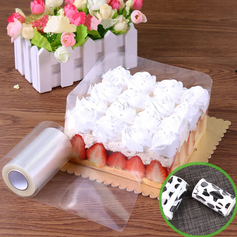 

8/10cm Cake Mold Film Transparent Cake Rolls Mousse Cake Acetate Sheets Chocolate Candy Wrapping Tape Strip Cake Decorating Tool