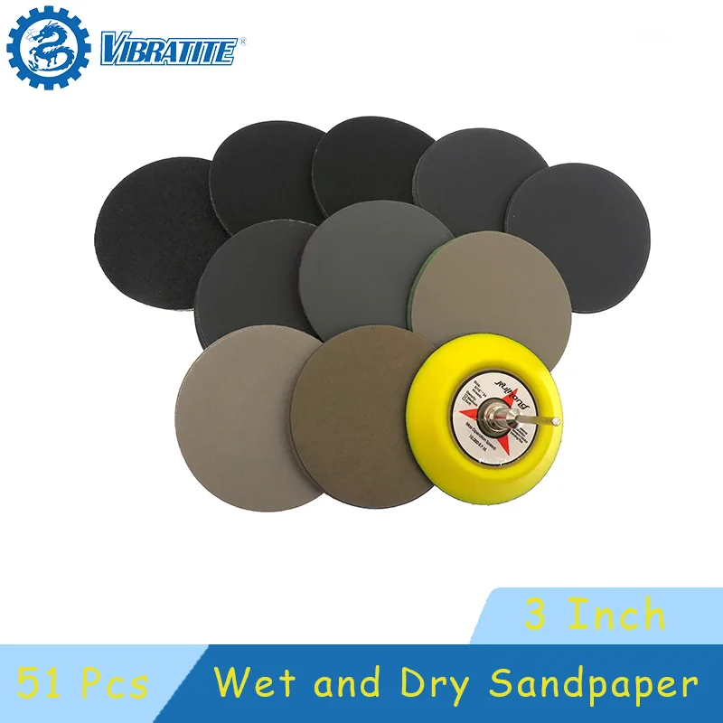 

Набор шлифовальных дисков VIBRATITE 3 дюйма, 80-7000 зернистости, 51 шт