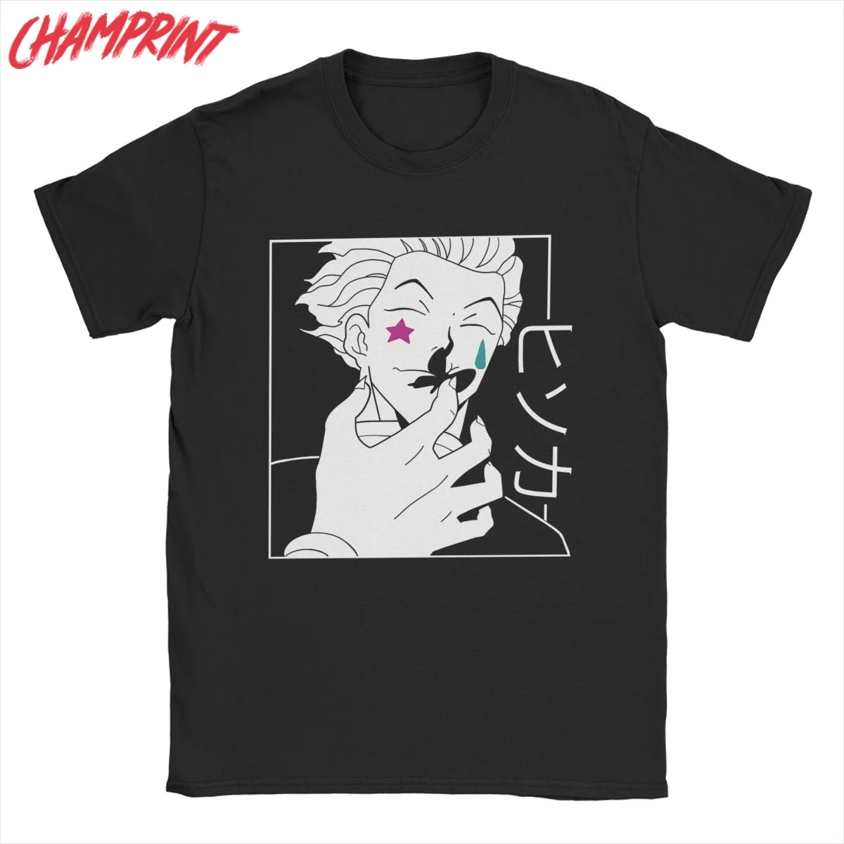 

Футболка Hisoka Morow Hunter X Hunter мужская с принтом манга, Повседневная рубашка с коротким рукавом и круглым вырезом, одежда из чистого хлопка с прин...