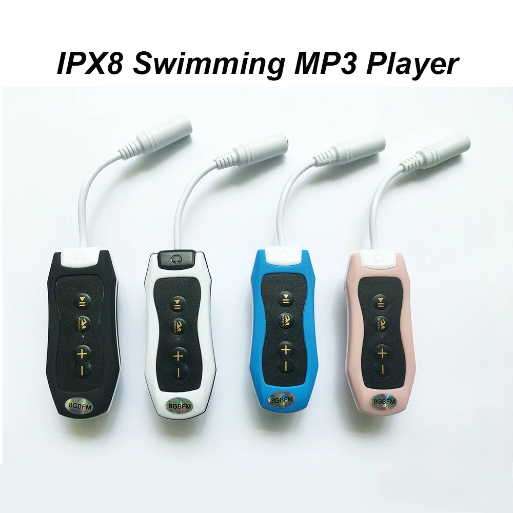 Водонепроницаемый IPX8 MP3-плеер с зажимом FM-радио стерео звук 8G для плавания