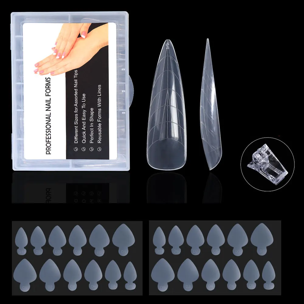 

Набор форм для наращивания ногтей 120 шт., инструменты для искусства ногтей, зажимы для ногтей, французские акриловые наклейки, набор форм для ногтей, верхняя форма