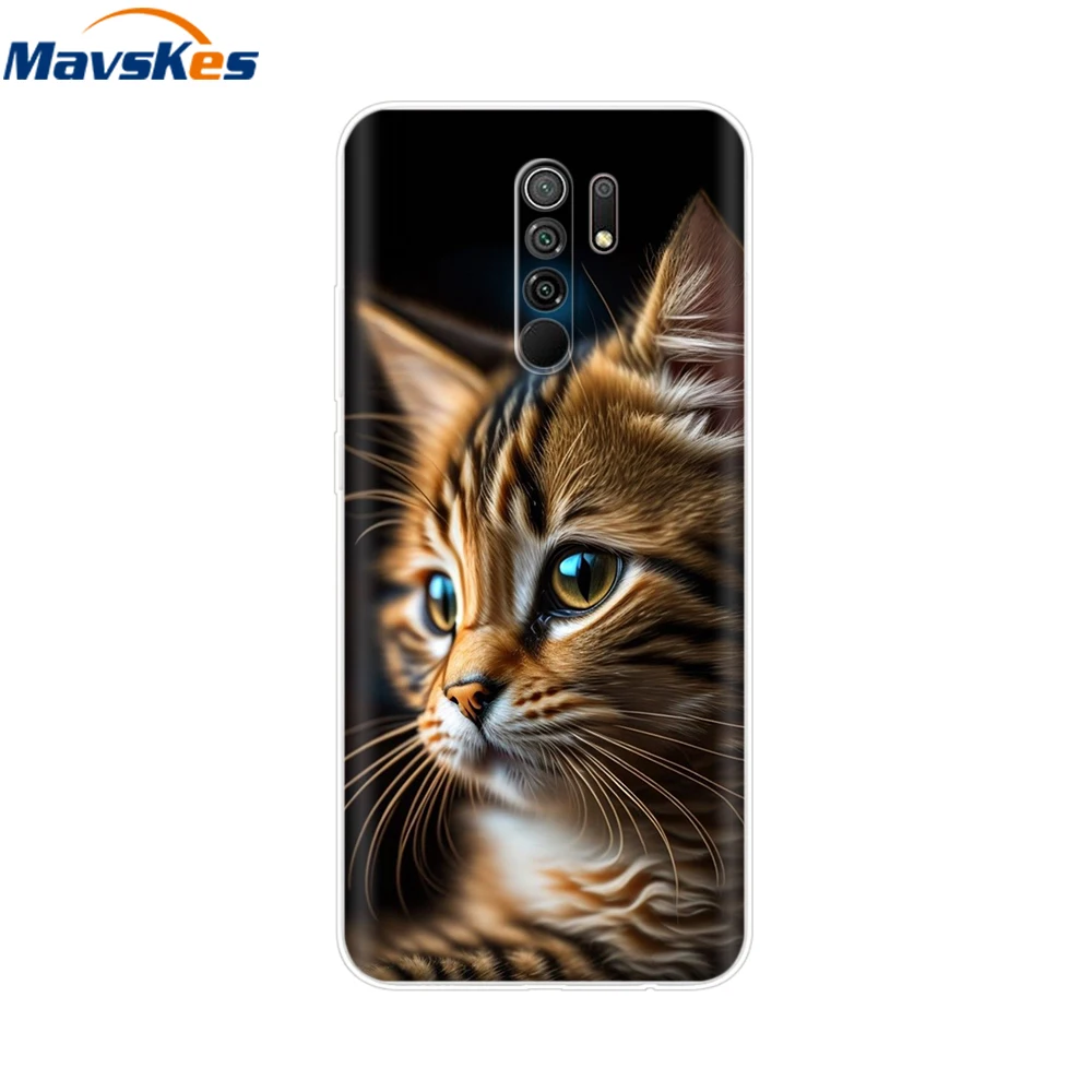 Чехол для телефона Redmi 9 чехол Xiaomi прозрачный модный узор мягкий силиконовый