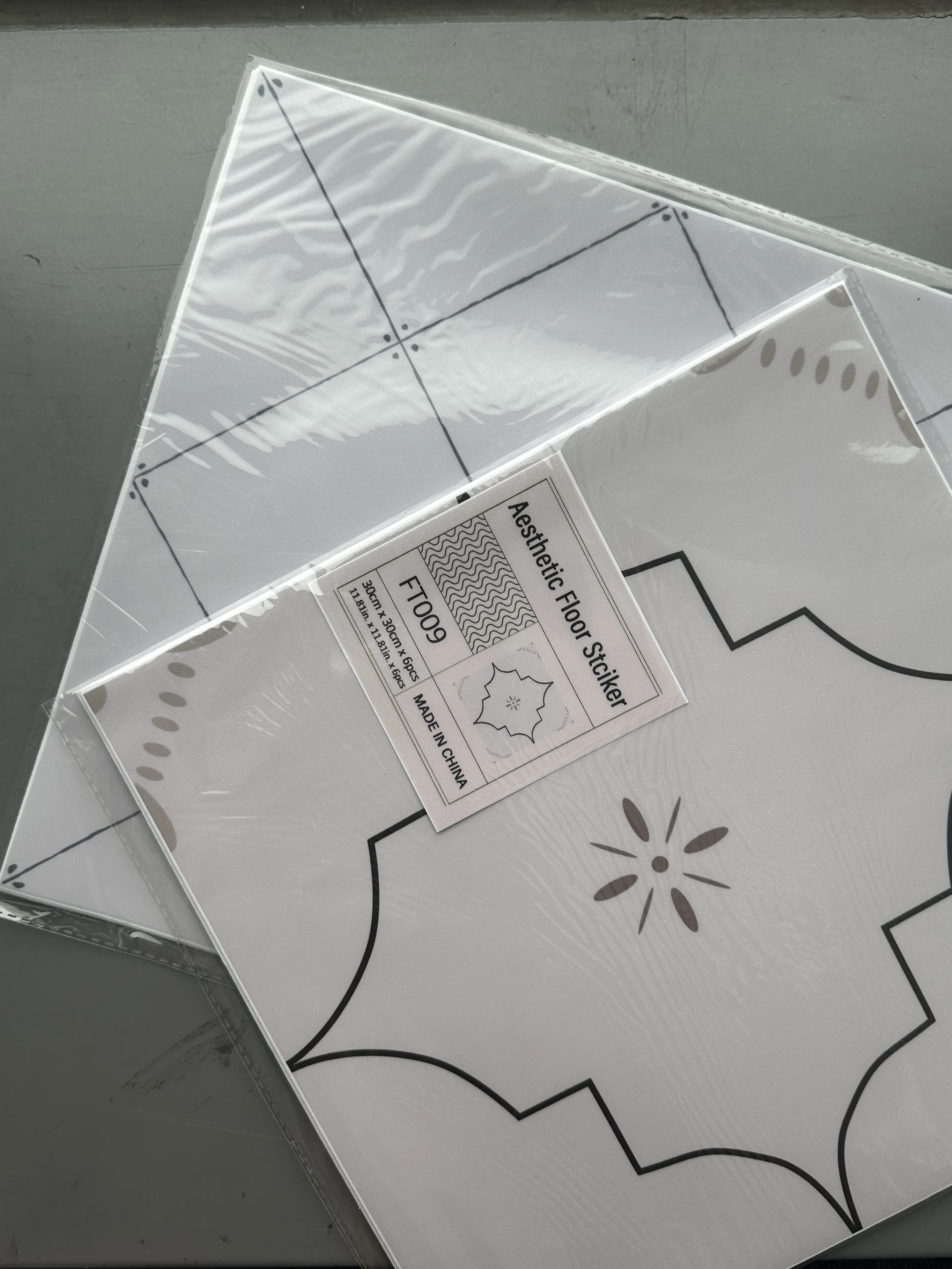 Наклейки на пол 6 листов водостойкие для кухни