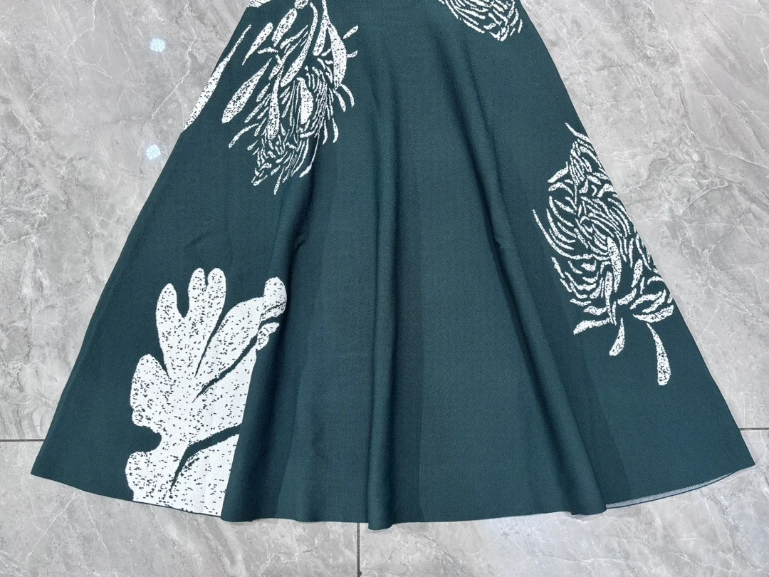 10 9 темпераментное модное жаккардовое трикотажное платье с цветочным узором