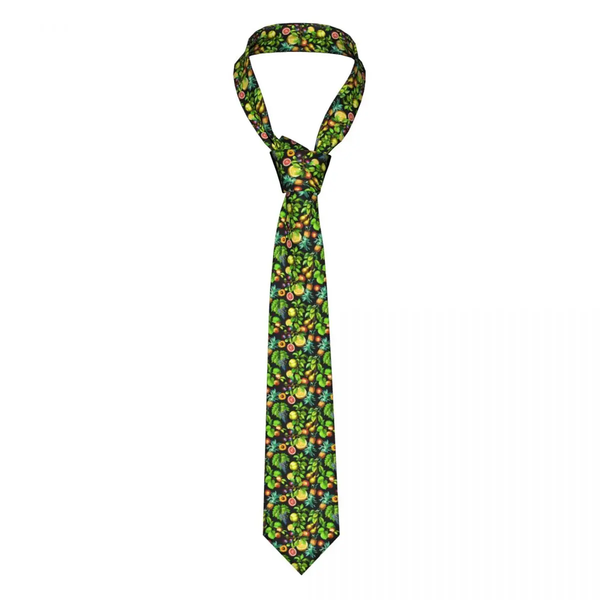 

Tropical Fruit Tie Vegetarian Lemon Print Accessories For Man Neck Ties Design Shirt Polyester Silk Formal Cravat