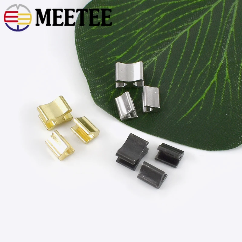 50pcs Meetee 3# 5# Brass Zippers U Stopper Non-slip for Metal Zipper Repair kit DIY Accessories Sewing Zip Tailor Tools |