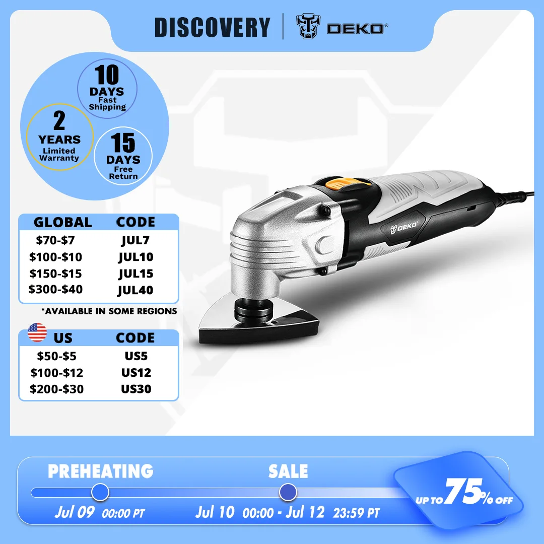 Реноватор DEKO DKOM40LD1/2, 220 В, с аксессуарами