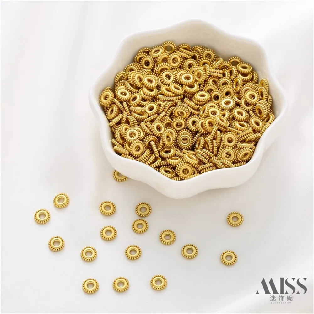 18K песок золото древняя Золотая Снежинка разделитель медная монета Ретро узор