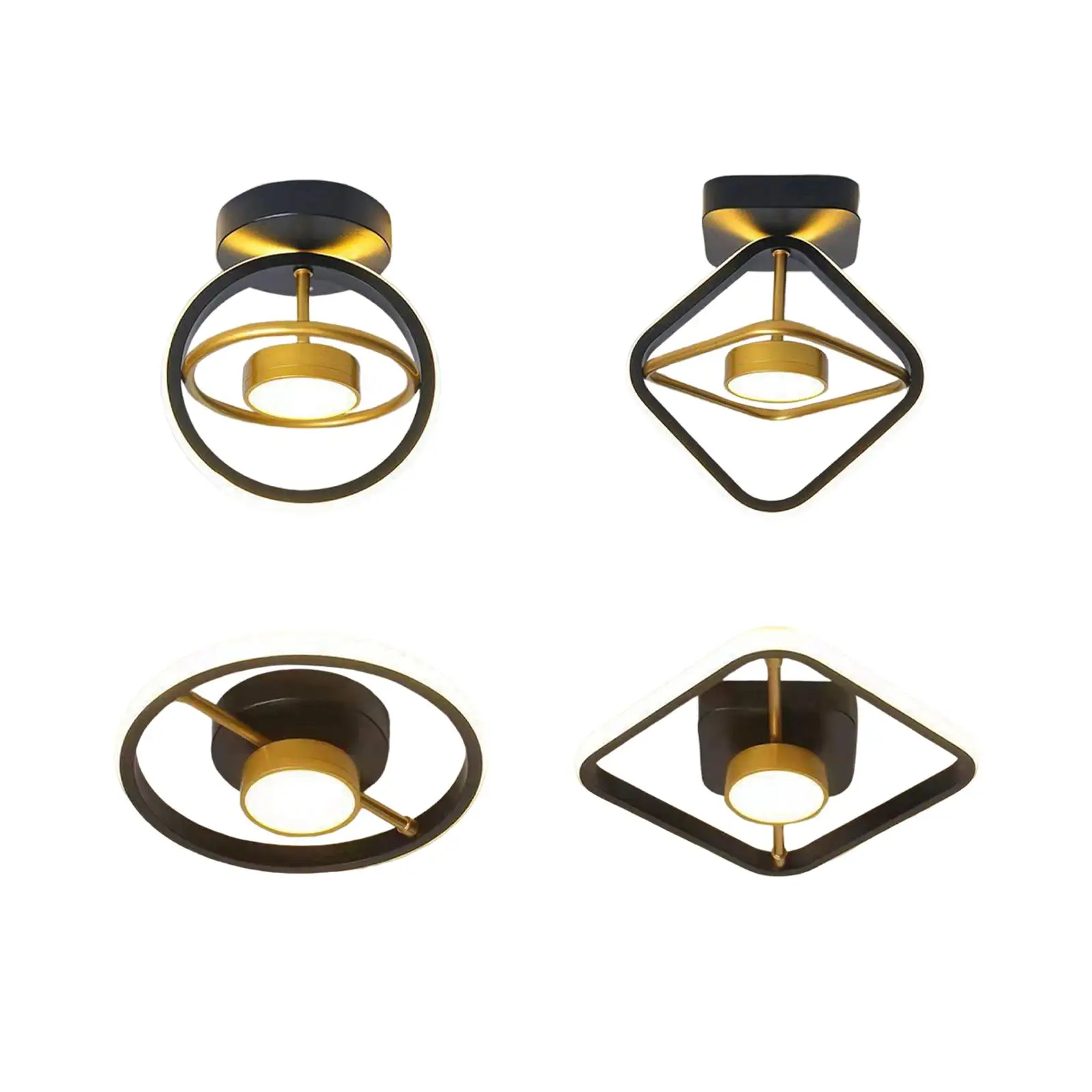 

LED Ceiling Light Interior Decorative Flush Mount Without Flicker Dimmable Chic Lamp Lighting Fixture for Study Kitchen Office