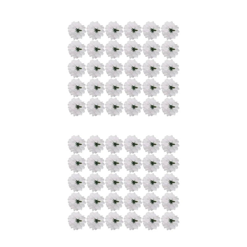 

Новинка 60 шт. гвоздики Искусственные цветы Шелковые сферические головки Свадебный декор белый