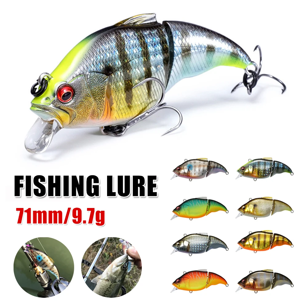 

71Mm 9.7g Fishing Wobbler 2-Segmented Swimbait Crankbait Lifelike Hard Bait Floating Lure for Bass Pike Saltwater Fishing Tackle