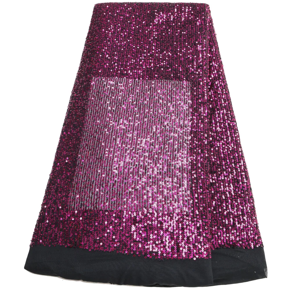 

Double French Mesh Lace 2023 Sequined African Textured With Color Full Sequins Nigerian Skin Tulle Neat For Wedding OR4229