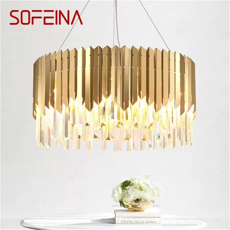 

SOFEINA Pendant Light Postmodern Luxury Gold LED Lamp Fixture Decorative For Home Dining Living Room