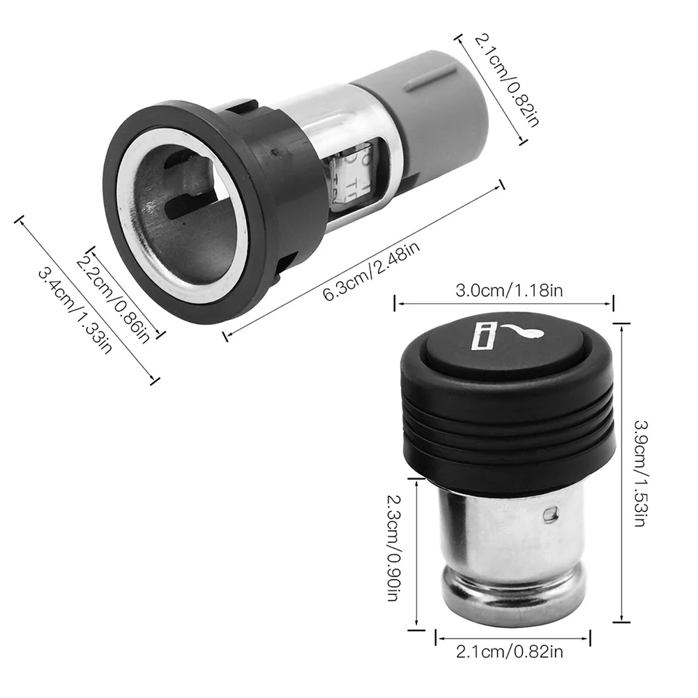

Practical Car Truck Plug Socket Outlet Cigar Lighter 10A 21mm / 0.8in Cigar Lighter Assembly Interior Car Parts