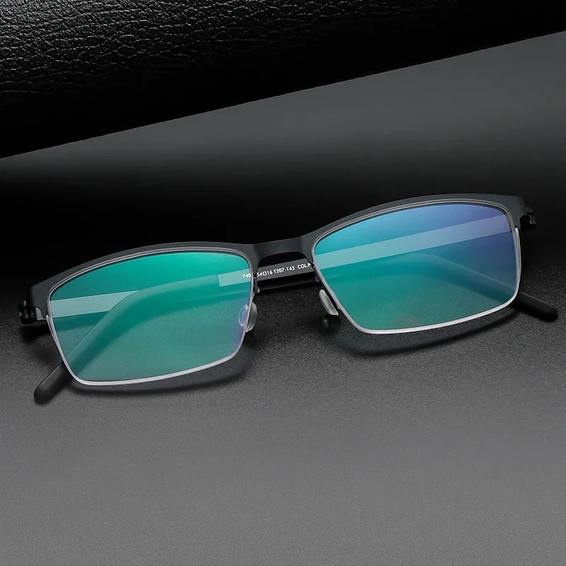 Прямоугольная мужская оправа для очков 7046 Дания Титан без винтов корейские