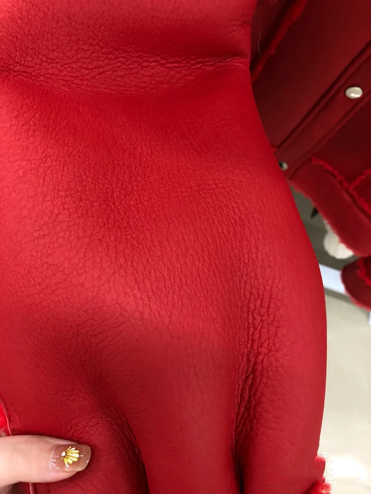 Luxury Ladies Warm Fox Fur Collar Red Fur Coat 2023 Winter New Year High -end Long Sleeve Thicken Leather Coat for Women Casual