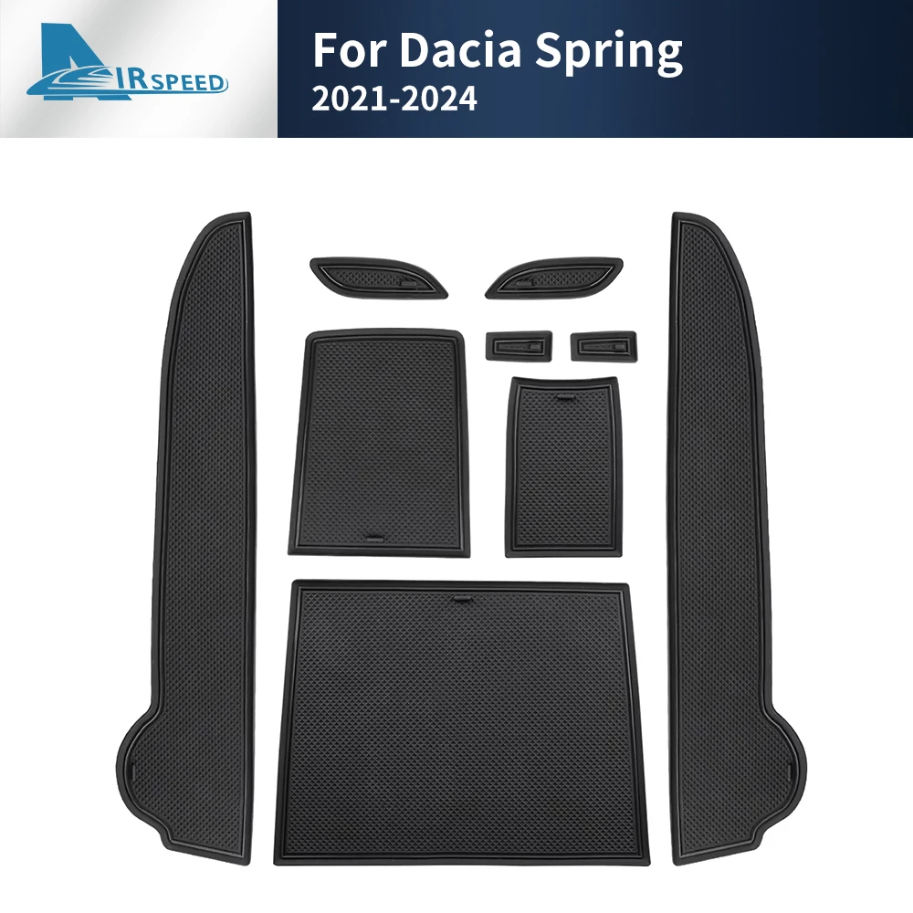 Фото Противоскользящая накладка на слот для Dacia Spring Electric 2022 2023 2024, коврики для дверей автомобиля, аксессуары для подставок для Renault Kwid E-Tech №1