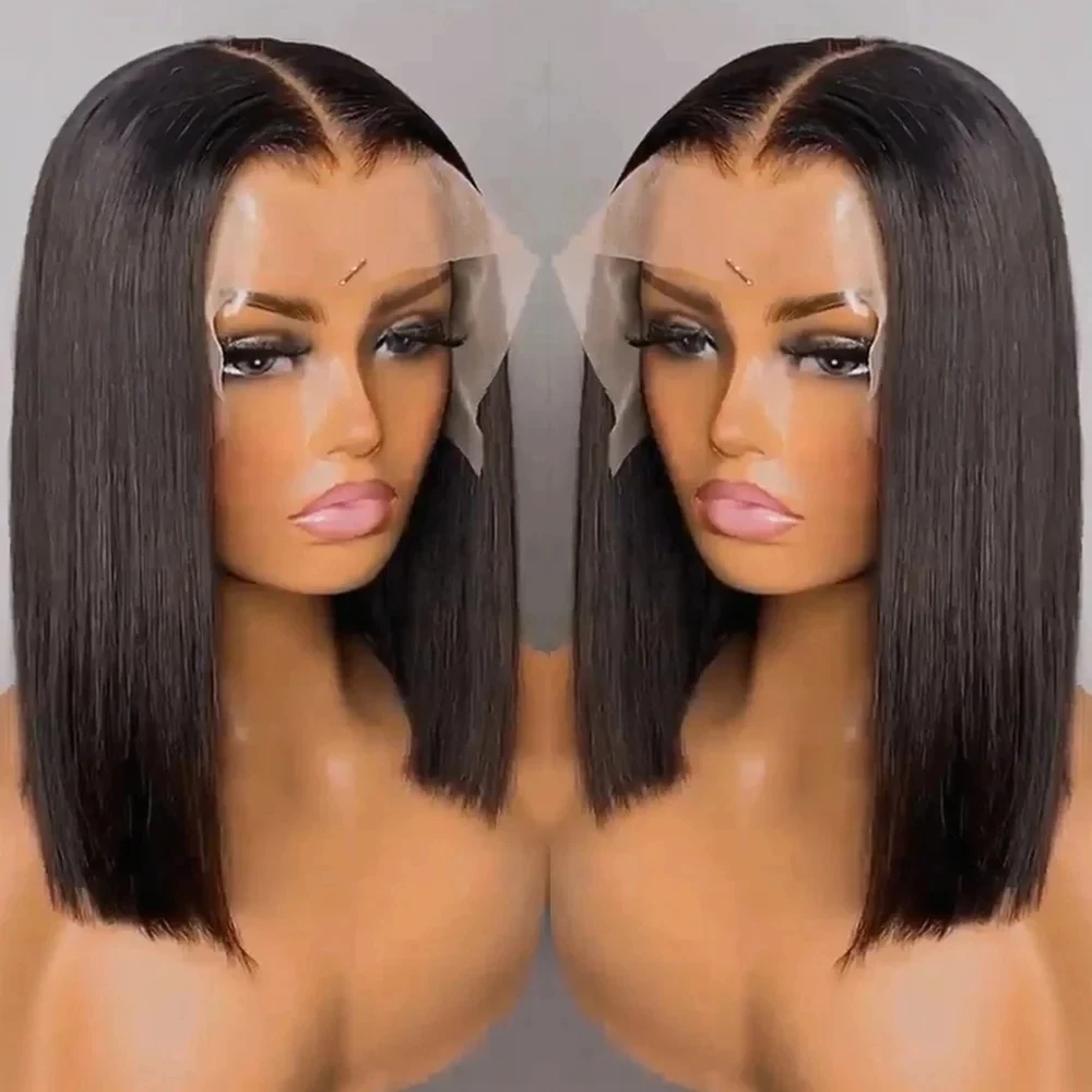180 плотность короткий боб парик кости прямые человеческие волосы парики для