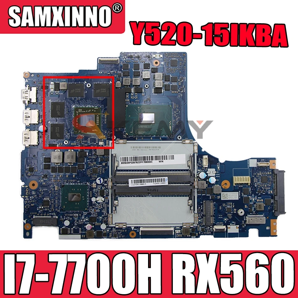 

Материнская плата для ноутбука Lenovo легион, модель DY515, системная плата с ЦП, Y520-15IKBA GPU AMD RX560 DDR4, материнская плата