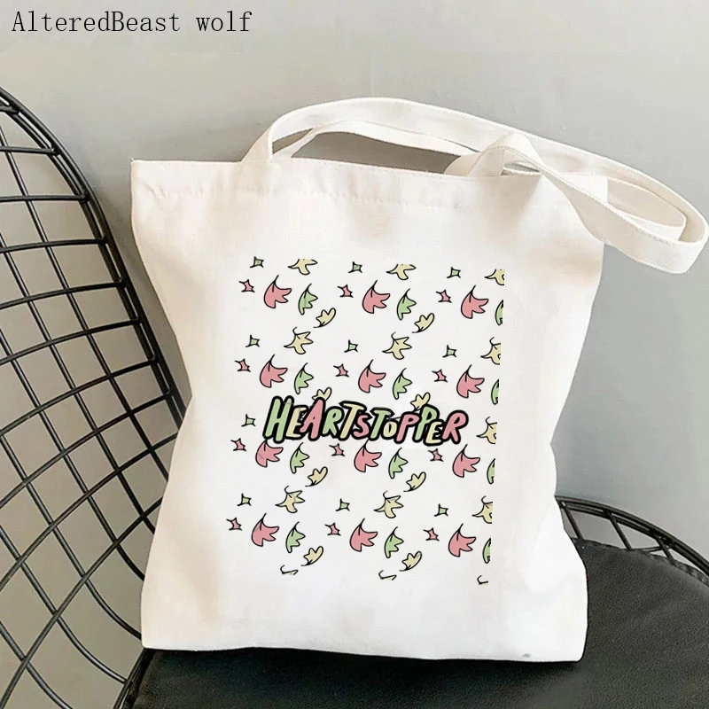 

Women Shopper bag Heartstopper Kawaii Gay Bag Harajuku Shopping Canvas Shopper Bag girl handbag Tote Shoulder Lady Bag